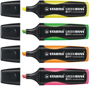 Textmarker Green Boss 4er Tischset von Stabilo