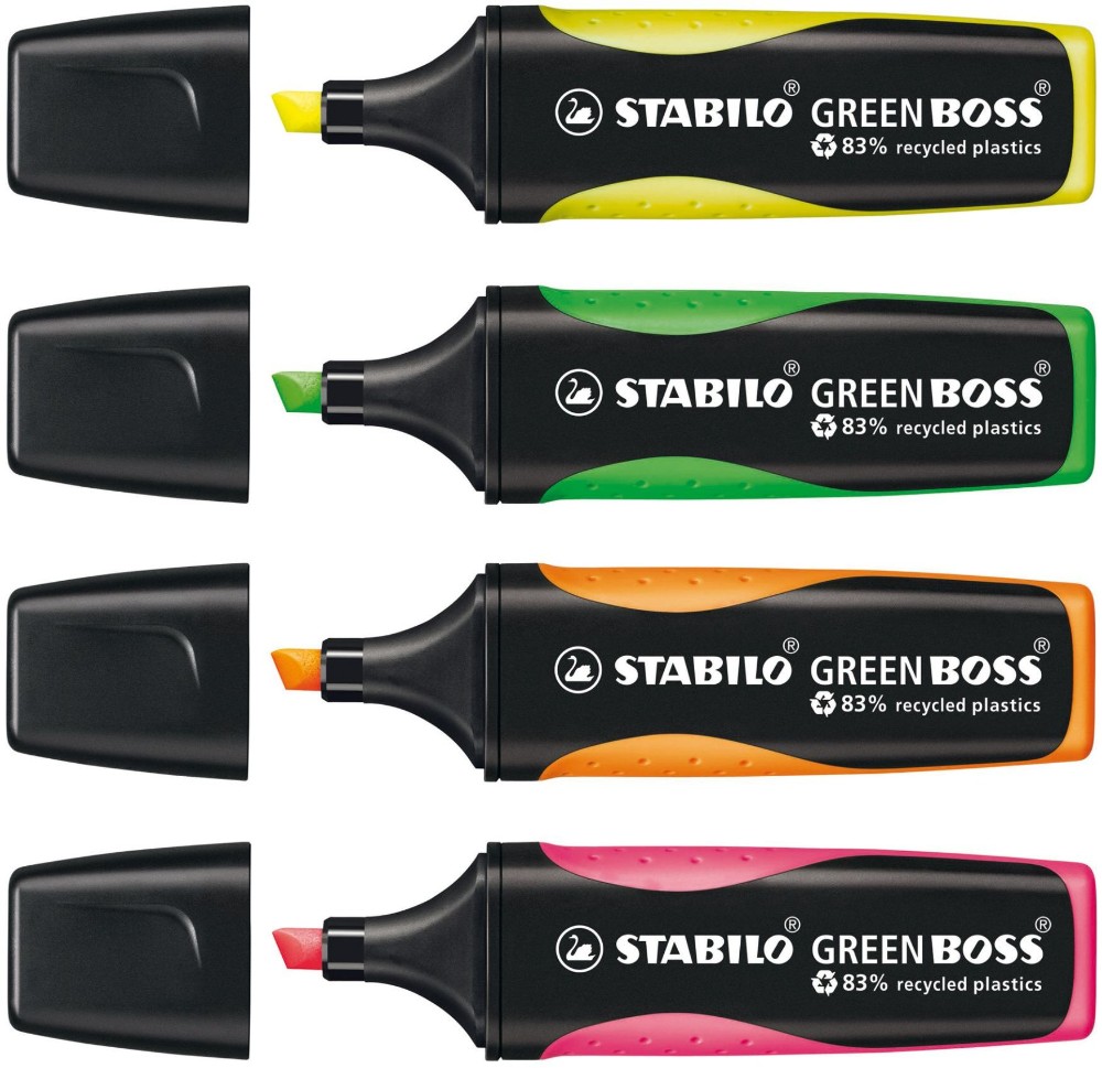 Textmarker Green Boss 4er Tischset von Stabilo